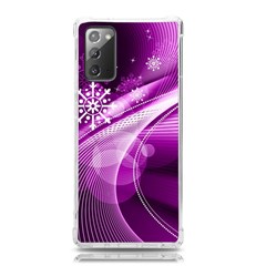 Purple Abstract Merry Christmas Xmas Pattern Samsung Galaxy Note 20 Tpu Uv Case by Sarkoni