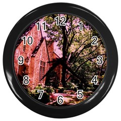 Hot Day In  Dallas-6 Wall Clock (black) by bestdesignintheworld