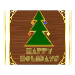Art Deco Holiday Card Two Sides Premium Plush Fleece Blanket (large) by Amaryn4rt