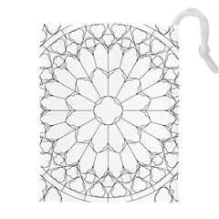 Roses Stained Glass Drawstring Pouch (4xl) by Amaryn4rt