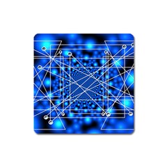 Network Connection Structure Knot Square Magnet by Amaryn4rt