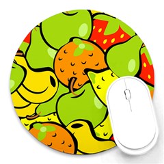 Fruit Food Wallpaper Round Mousepad by Dutashop