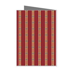 Pattern Background Red Stripes Mini Greeting Cards (pkg Of 8) by Amaryn4rt