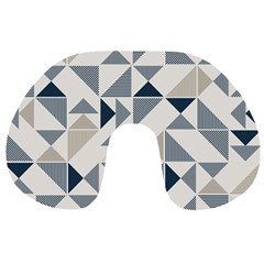 Geometric Triangle Modern Mosaic Travel Neck Pillow by Amaryn4rt