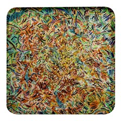 Art Modern Painting Acrylic Canvas Square Glass Fridge Magnet (4 Pack) by Amaryn4rt
