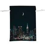 Skyline Photography Of Buildings Lightweight Drawstring Pouch (XL) Back