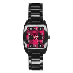 Cube Square Block Shape Creative Stainless Steel Barrel Watch by Amaryn4rt