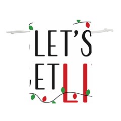 Let s Get Lit Christmas Jingle Bells Santa Claus Lightweight Drawstring Pouch (m) by Ndabl3x