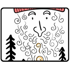 Santa Claus Cabin Hut Campfire Fleece Blanket (medium) by Ndabl3x
