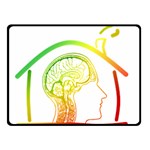 Throughts Construct Does Face Fleece Blanket (Small) 50 x40  Blanket Front