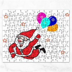 Nicholas Santa Claus Balloons Stars Rectangular Jigsaw Puzzl by Ndabl3x