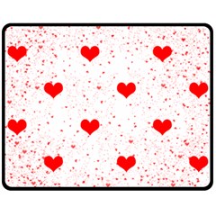 Hearts Romantic Love Valentines Fleece Blanket (medium) by Ndabl3x