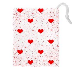 Hearts Romantic Love Valentines Drawstring Pouch (4xl) by Ndabl3x