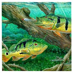 Peacock Bass Fishing Wooden Puzzle Square by Sarkoni