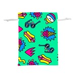 Pattern Adweek Summer Lightweight Drawstring Pouch (M) Front