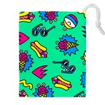 Pattern Adweek Summer Drawstring Pouch (4XL) Front