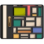Door Stained Glass Stained Glass Fleece Blanket (Medium) 60 x50  Blanket Front