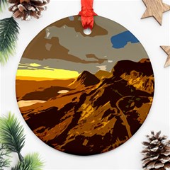 Scotland Monti Mountains Mountain Ornament (round) by Sarkoni