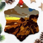Scotland Monti Mountains Mountain Snowflake Ornament (Two Sides) Front