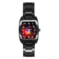 Physics Quantum Physics Particles Stainless Steel Barrel Watch by Sarkoni