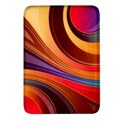 Abstract Colorful Background Wavy Rectangular Glass Fridge Magnet (4 Pack) by Sarkoni