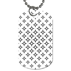 Star Curved Pattern Monochrome Dog Tag (two Sides) by Pakjumat