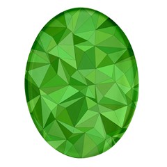 Mosaic Tile Geometrical Abstract Oval Glass Fridge Magnet (4 Pack) by Pakjumat