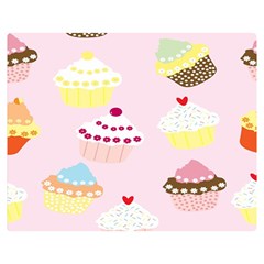 Cupcakes Wallpaper Paper Background Premium Plush Fleece Blanket (medium) by Apen