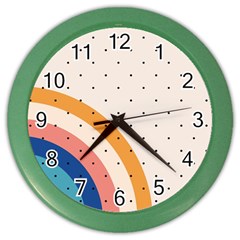 Retro Abstract Geometric Color Wall Clock by Modalart