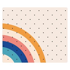 Retro Abstract Geometric Premium Plush Fleece Blanket (small) by Modalart