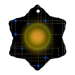 Technology System Snowflake Ornament (two Sides) by Modalart