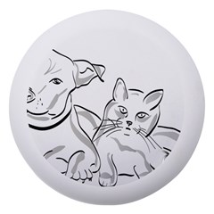 Dog Cat Domestic Animal Silhouette Dento Box With Mirror by Modalart