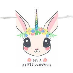 Unicorn Rabbit Hare Wreath Cute Lightweight Drawstring Pouch (xl) by Modalart