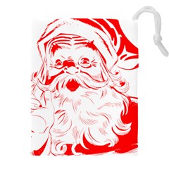 Santa Claus Red Christmas Drawstring Pouch (5xl) by Modalart