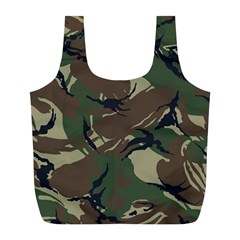 Camouflage Pattern Fabric Full Print Recycle Bag (l) by Bedest