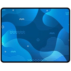 Abstract Classic Blue Background Two Sides Fleece Blanket (medium) by Ndabl3x