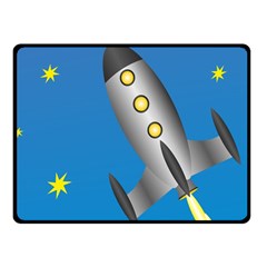Rocket Spaceship Space Travel Nasa Fleece Blanket (small) by Ravend
