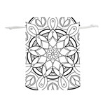 Mandala Drawing Dyes Page Lightweight Drawstring Pouch (M) Back