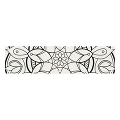 Mandala Drawing Dyes Page Banner And Sign 4  X 1  by Ravend