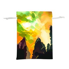 Forest Trees Nature Wood Green Lightweight Drawstring Pouch (s) by Ravend
