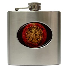 Light Picture Cotton Buds Hip Flask (6 Oz) by Amaryn4rt