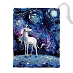 Unicorn Starry Night Print Van Gogh Drawstring Pouch (4XL) Front