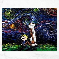 Cartoon Art Starry Night Van Gogh Rectangular Jigsaw Puzzl by Modalart
