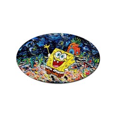 Art Cartoon Starry Night Van Gogh Sticker Oval (100 Pack) by Modalart