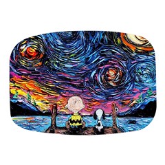 Cartoon Dog Vincent Van Gogh s Starry Night Parody Mini Square Pill Box by Modalart
