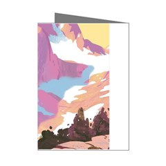 Pink Mountains Grand Canyon Psychedelic Mountain Mini Greeting Cards (pkg Of 8) by Modalart