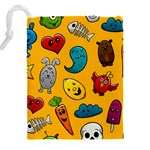 Graffiti Characters Seamless Ornament Drawstring Pouch (4XL) Back
