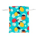 Pop Art Style Citrus Seamless Pattern Lightweight Drawstring Pouch (M) Front