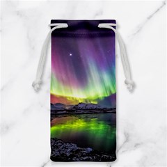 Aurora Borealis Polar Northern Lights Natural Phenomenon North Night Mountains Jewelry Bag by Pakjumat