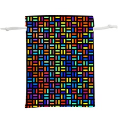 Geometric Colorful Square Rectangle Lightweight Drawstring Pouch (xl) by Pakjumat